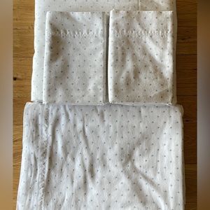 West Elm Polka Dot Queen Sheet Set